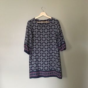 OVI Shift Dress with Three Quarter Sleeves